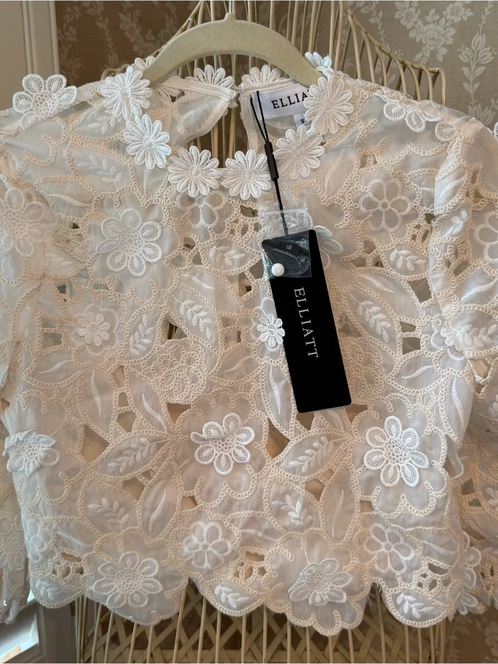 Elliatt Sienna Lace Top in Cream lace - Picture 2 of 12